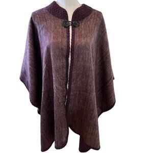 Alpaca Land Stunning Soft Alpaca Cape Purple Tones